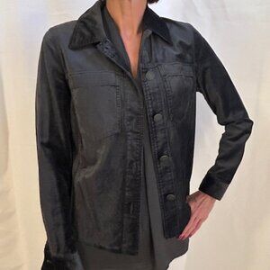 Cabi Grey Velvet Button Jacket, Size XS